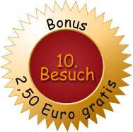 Bonus 2,50 Euro gratis 10. Besuch